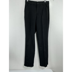 Woman’s NWT I Chosy Straight Leg Stretch Dress Pants Size 6x32 Black Flat Front